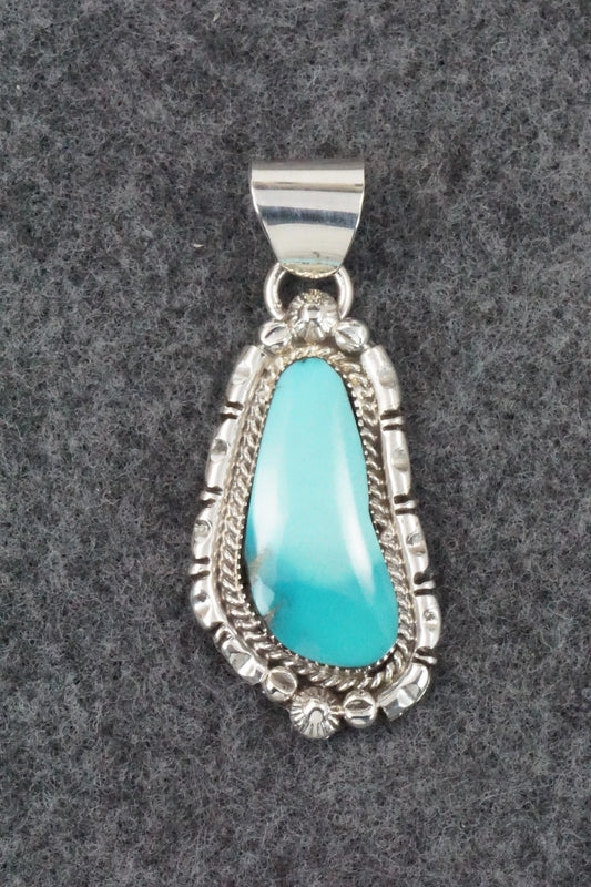 Turquoise & Sterling Silver Pendant - Samuel Yellowhair