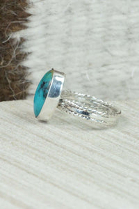 Turquoise & Sterling Silver Ring - Isabelle Yazzie - Size 5.75