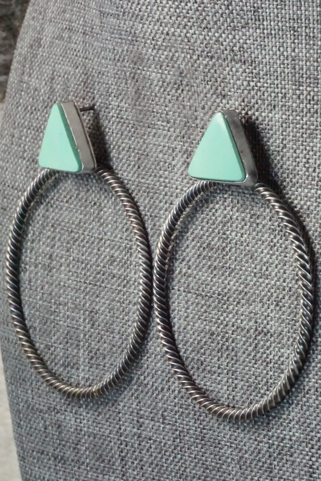Turquoise & Sterling Silver Earrings - Verley Betone