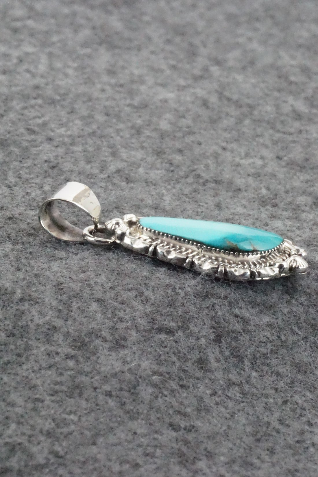 Turquoise & Sterling Silver Pendant - Samuel Yellowhair