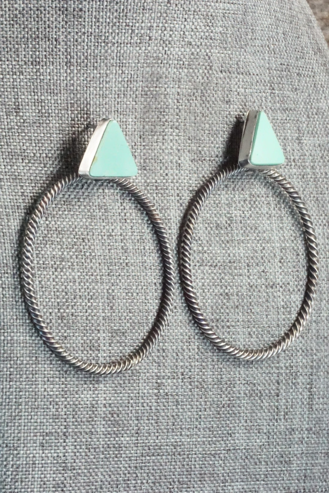 Turquoise & Sterling Silver Earrings - Verley Betone