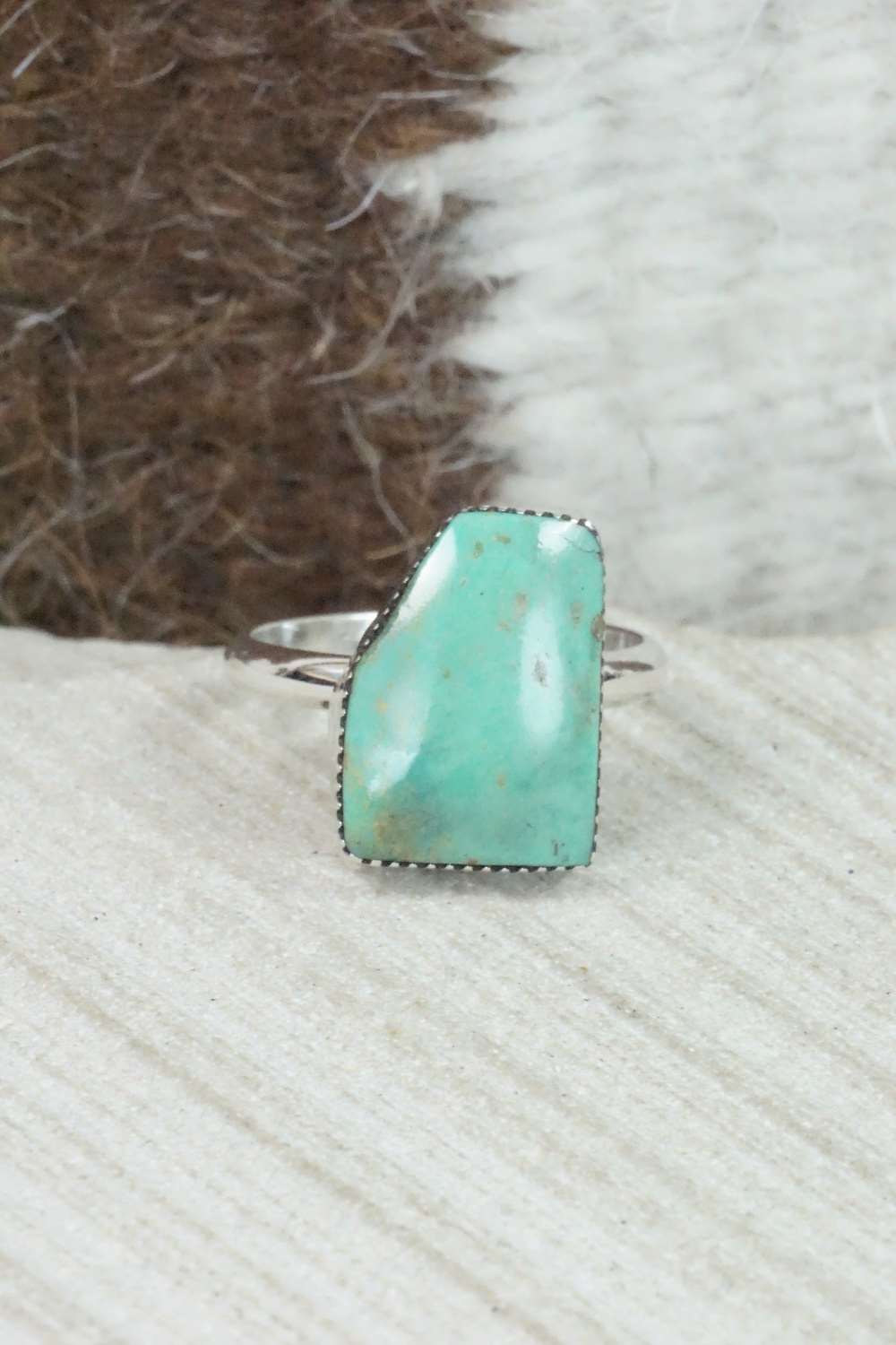 Turquoise & Sterling Silver Ring - Sadie Jim - Size 5.75