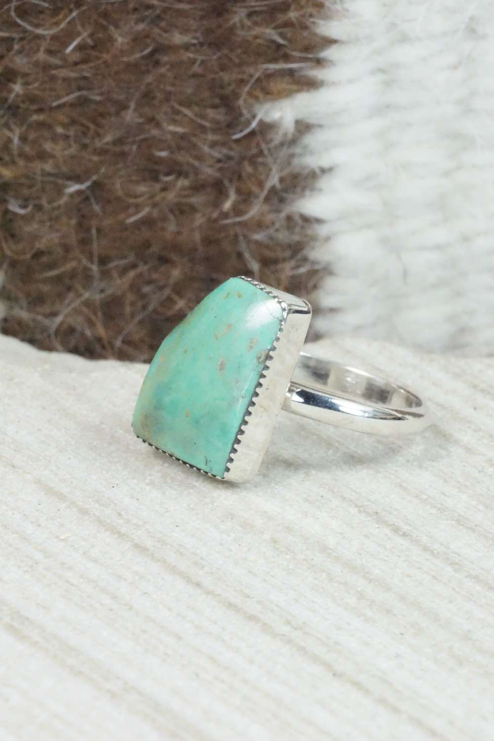 Turquoise & Sterling Silver Ring - Sadie Jim - Size 5.75