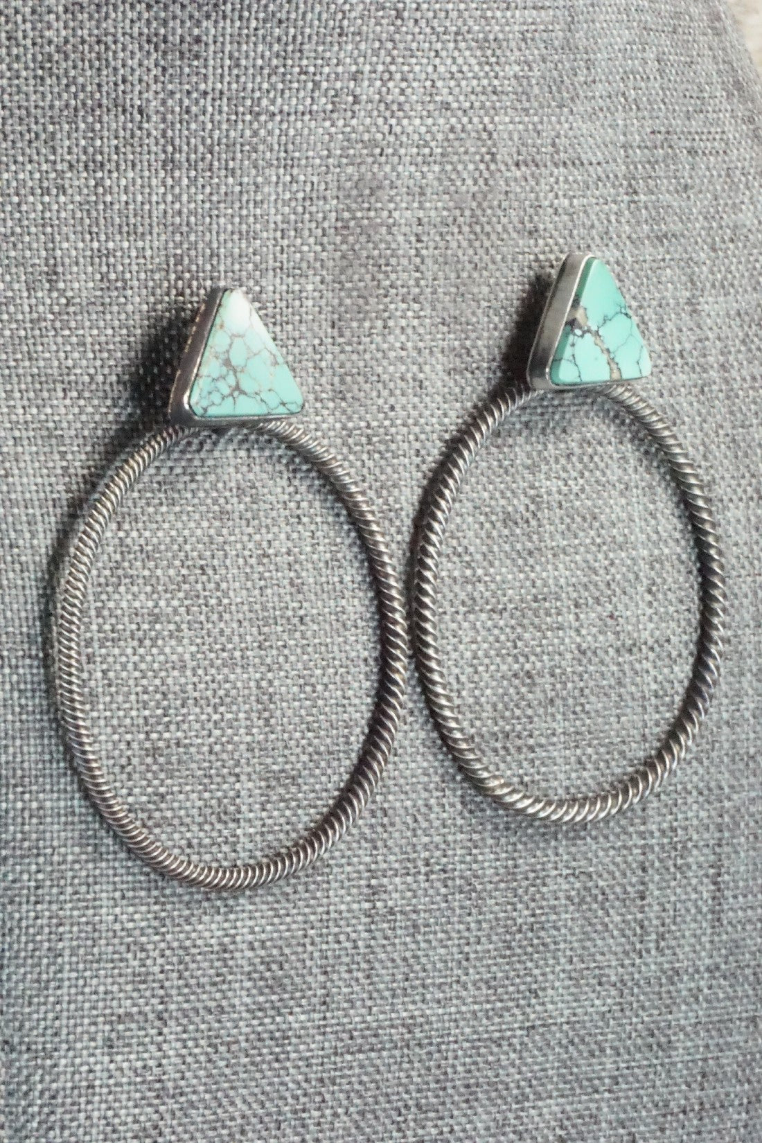 Turquoise & Sterling Silver Earrings - Verley Betone