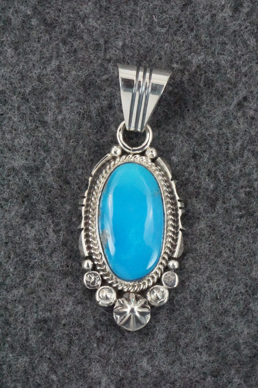 Turquoise and Sterling Silver Pendant - Daniel Benally