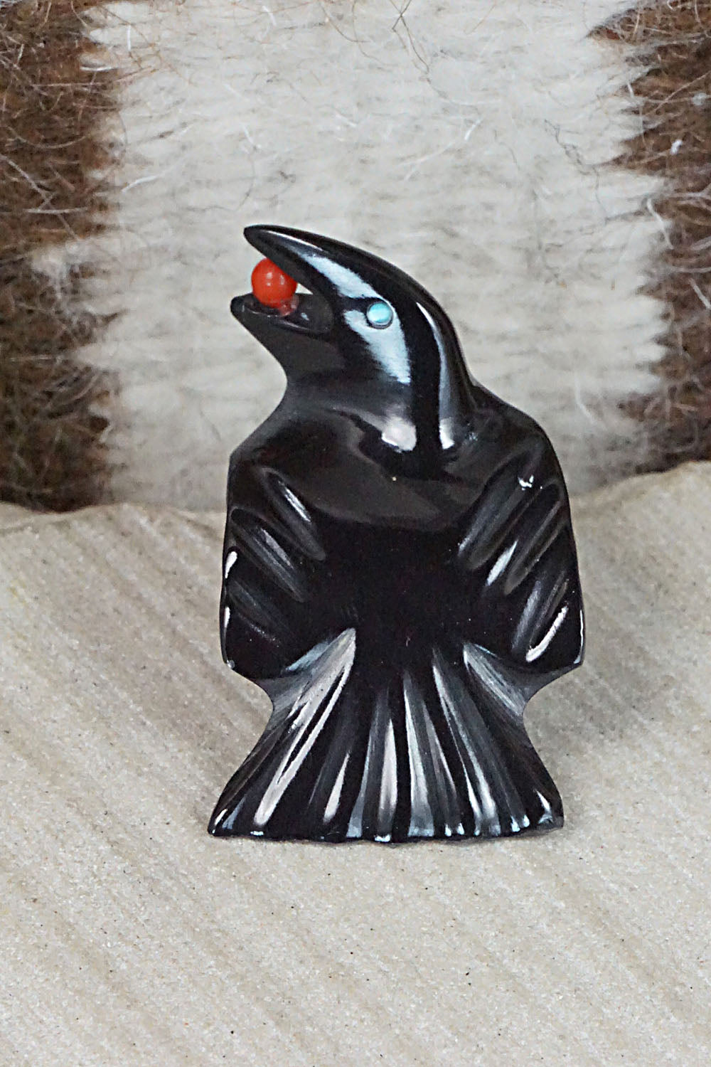 Crow Zuni Fetish Carving - Calvert Bowannie