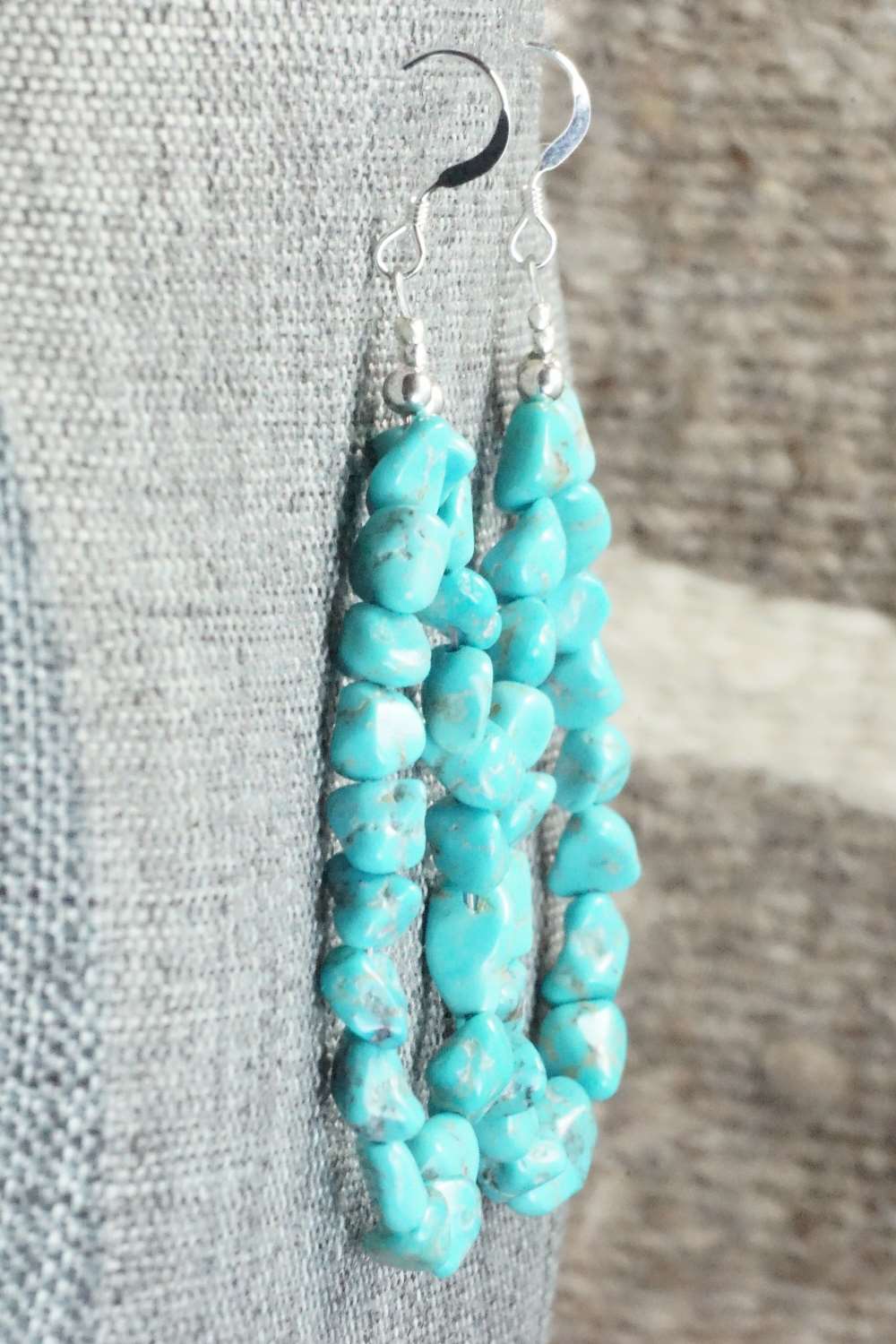 Turquoise & Sterling Silver Earrings - Louise Joe