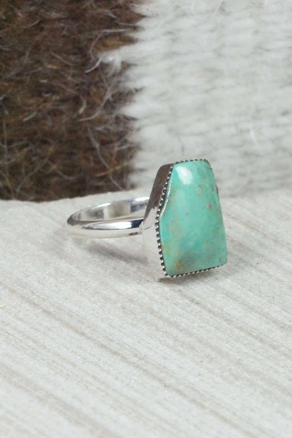 Turquoise & Sterling Silver Ring - Sadie Jim - Size 5.75