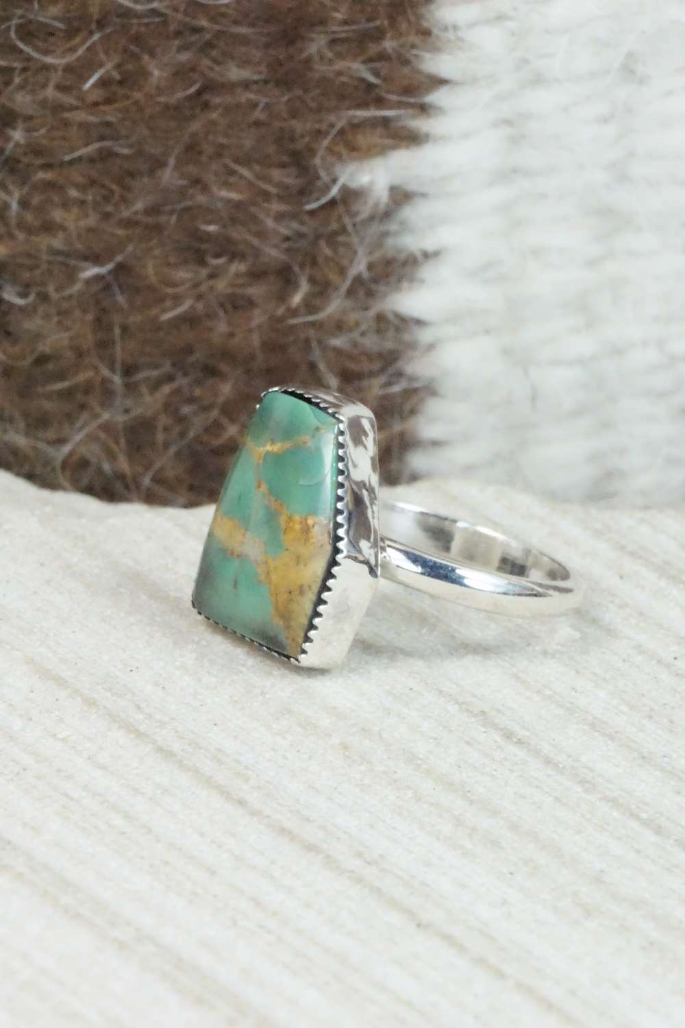 Turquoise & Sterling Silver Ring - Sadie Jim - Size 4.5