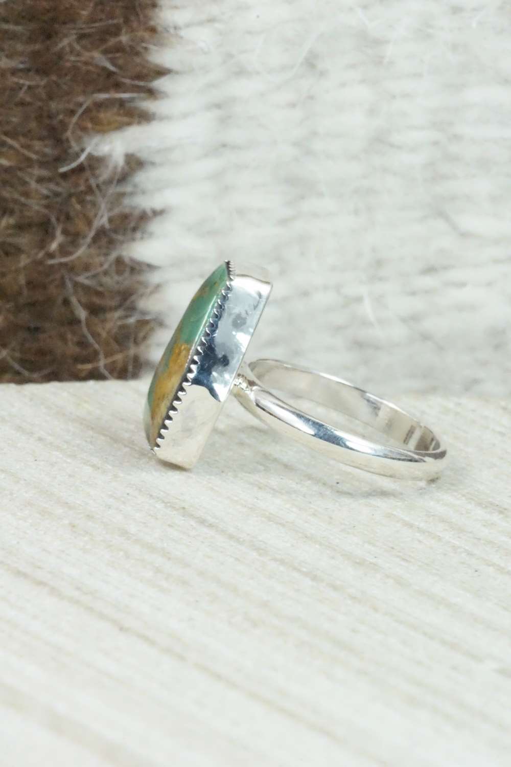 Turquoise & Sterling Silver Ring - Sadie Jim - Size 4.5