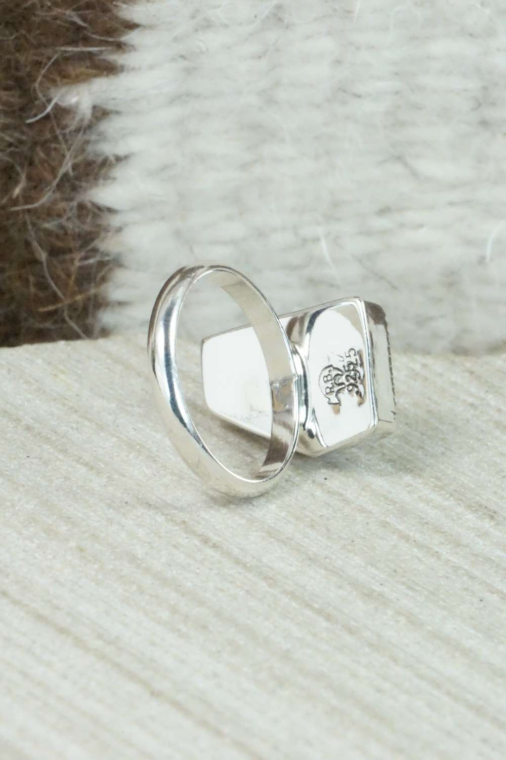 Turquoise & Sterling Silver Ring - Sadie Jim - Size 4.5