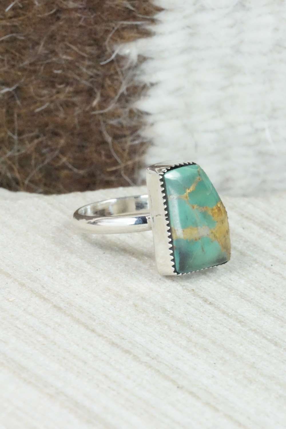 Turquoise & Sterling Silver Ring - Sadie Jim - Size 4.5