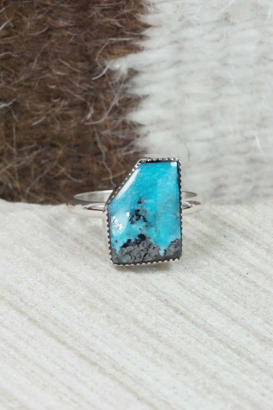 Turquoise & Sterling Silver Ring - Sadie Jim - Size 6.25