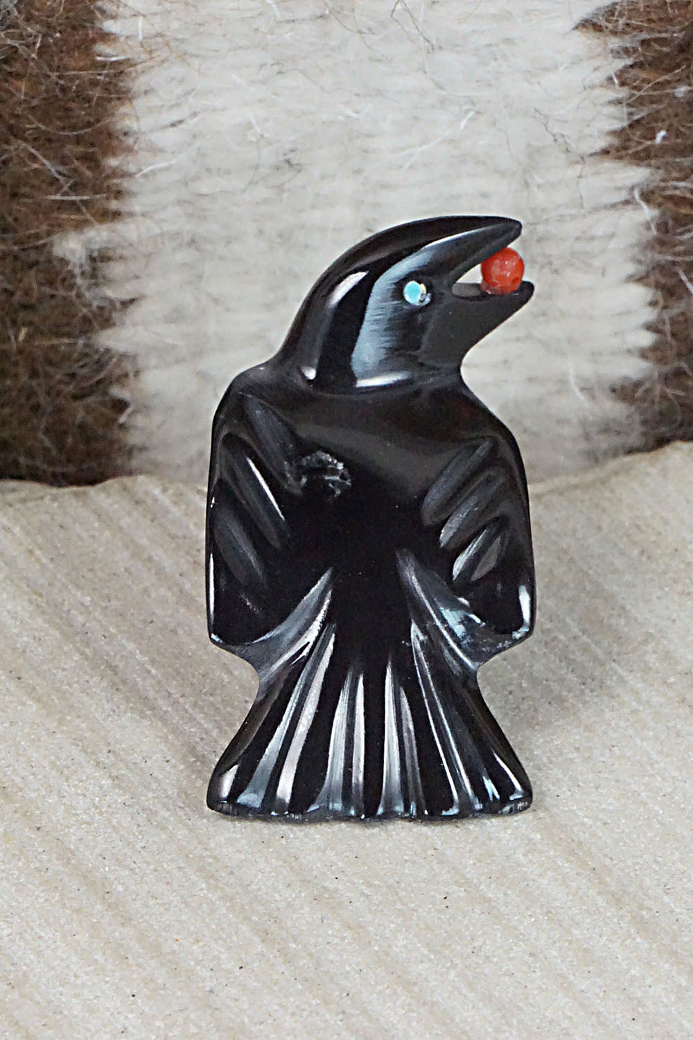 Crow Zuni Fetish Carving - Calvert Bowannie