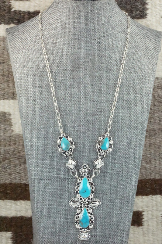 Turquoise & Sterling Silver Necklace - Loretta Delgarito