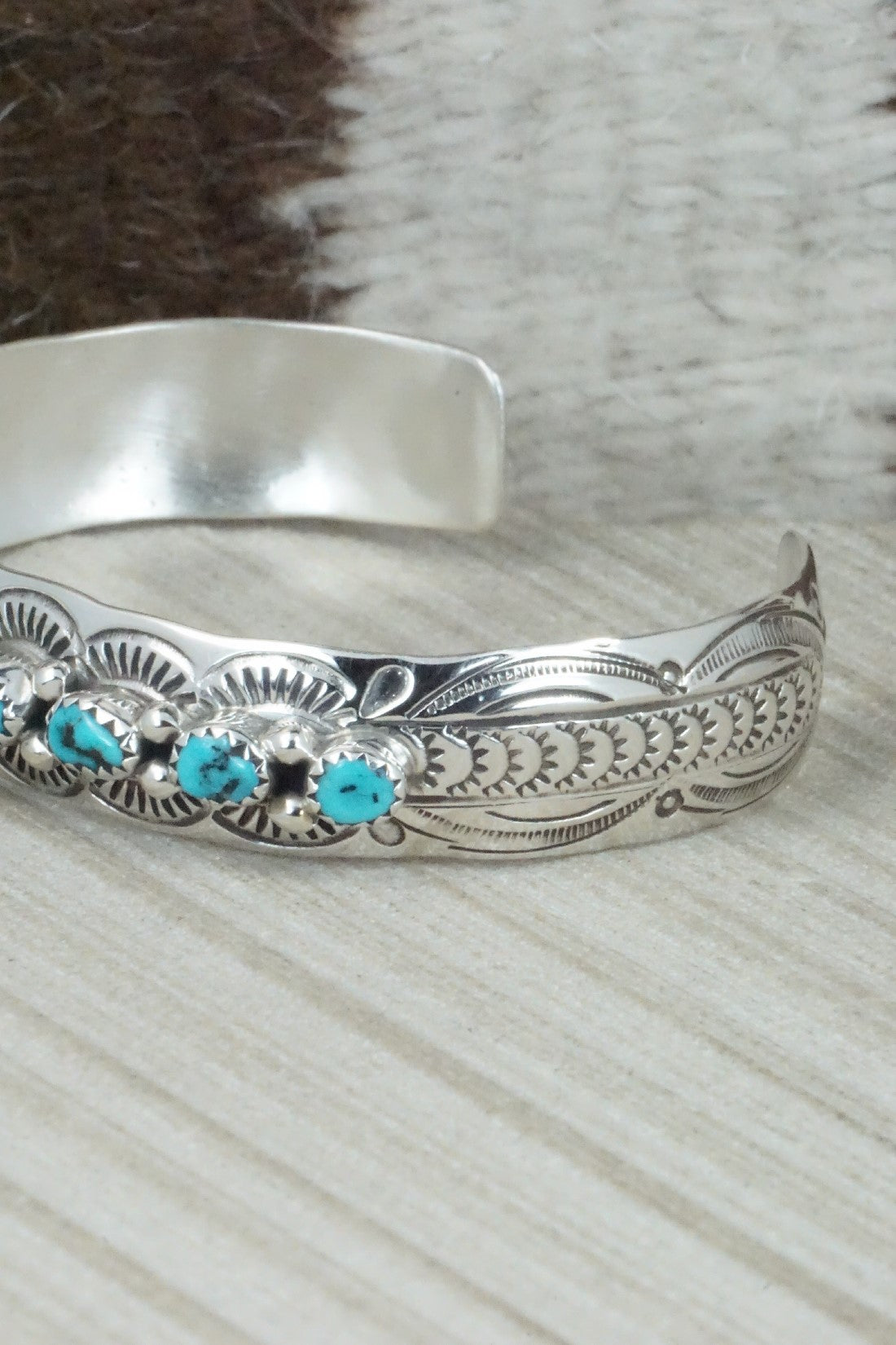 Turquoise & Sterling Silver Bracelet - Grace Silver