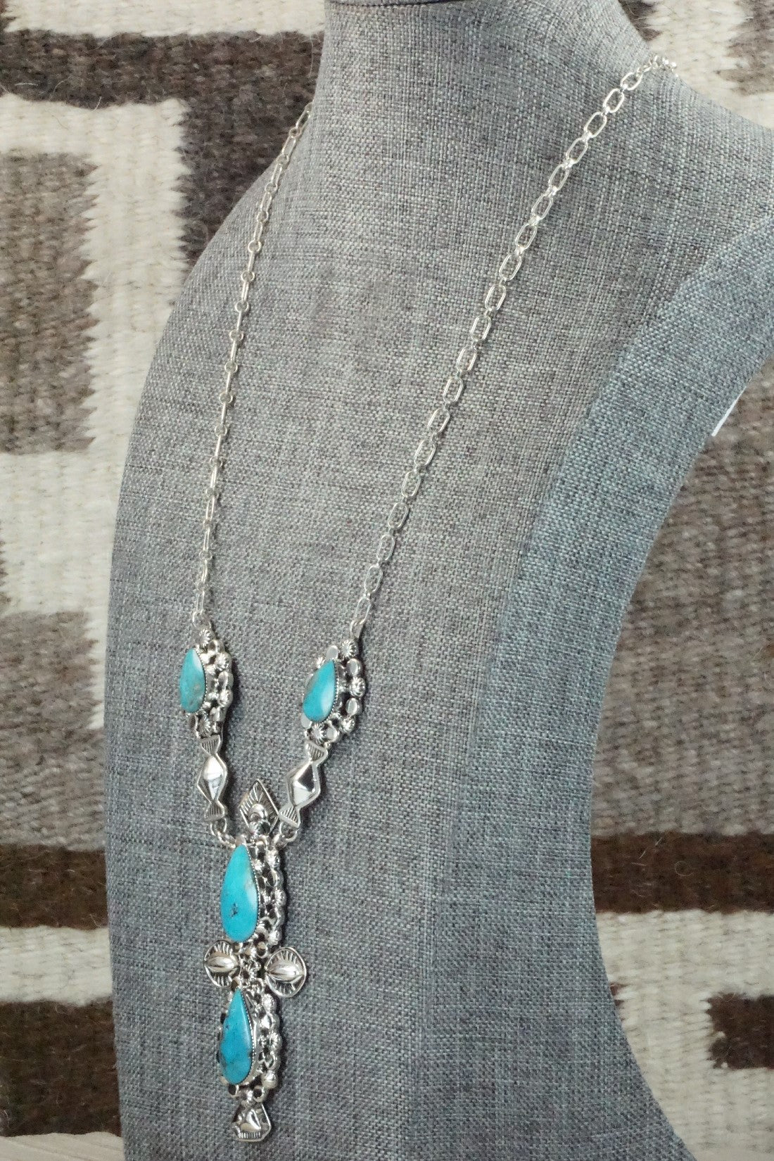 Turquoise & Sterling Silver Necklace - Loretta Delgarito