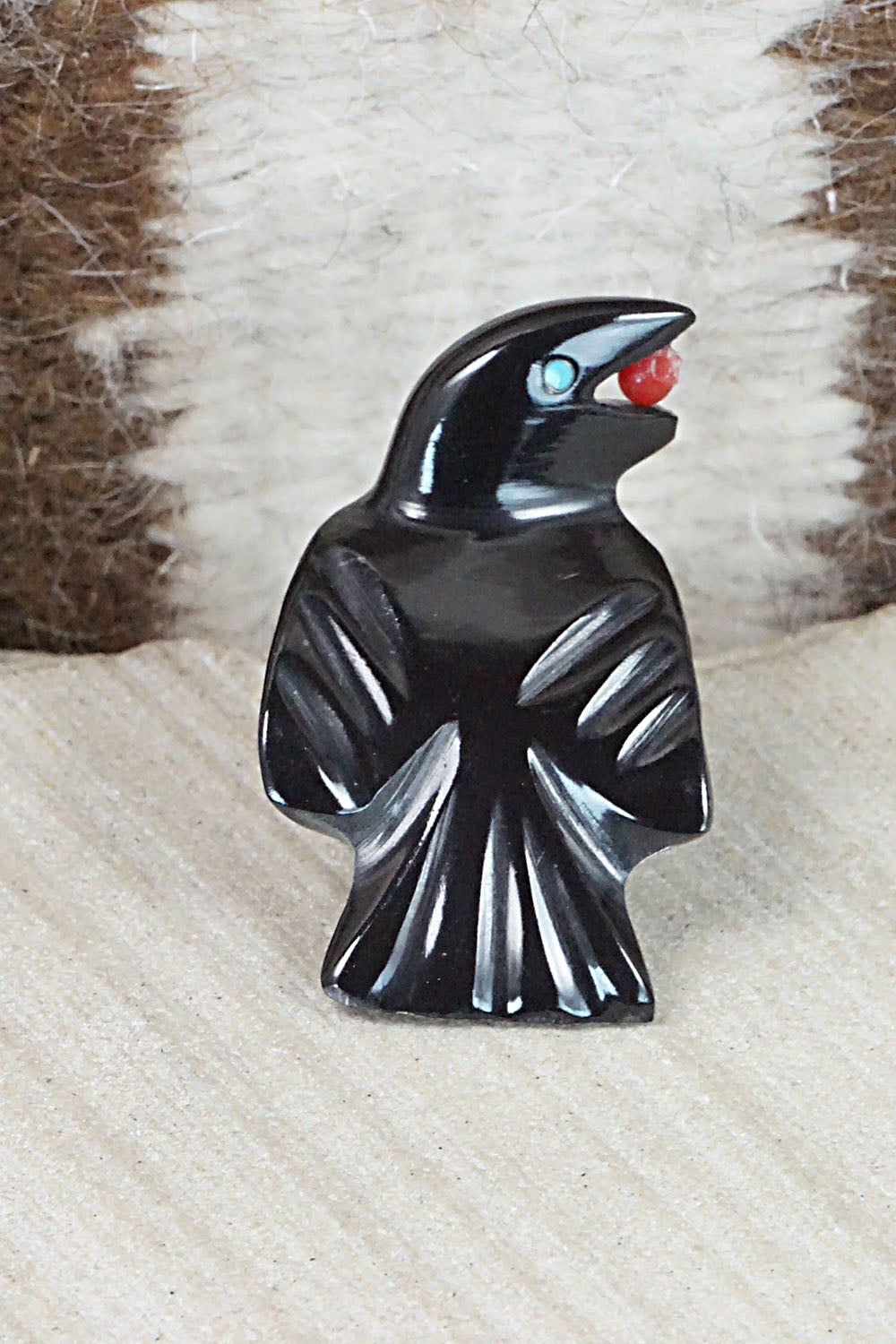 Crow Zuni Fetish Carving - Calvert Bowannie