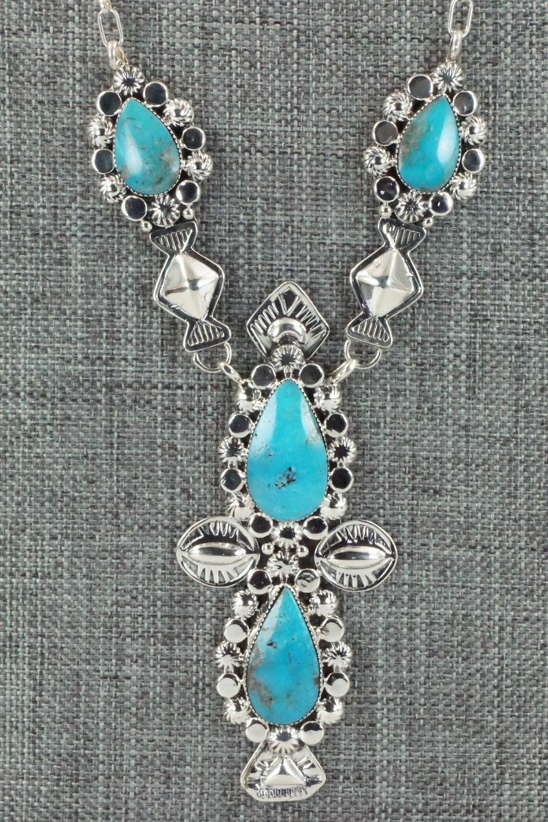 Turquoise & Sterling Silver Necklace - Loretta Delgarito