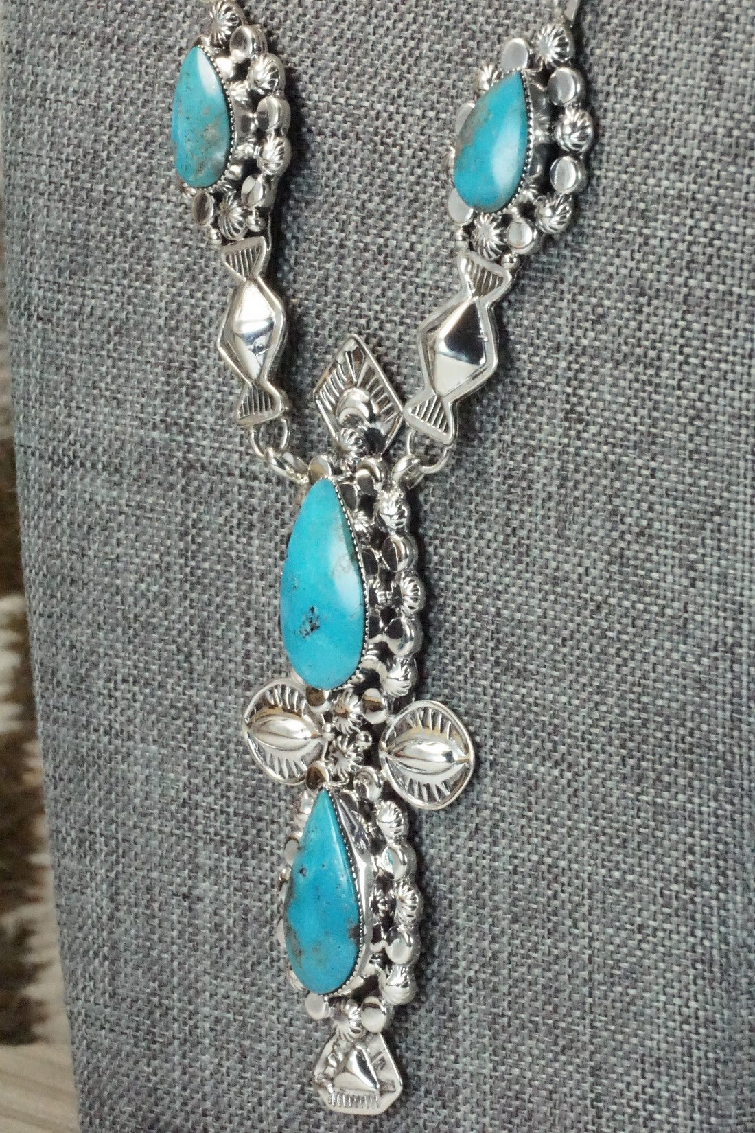 Turquoise & Sterling Silver Necklace - Loretta Delgarito