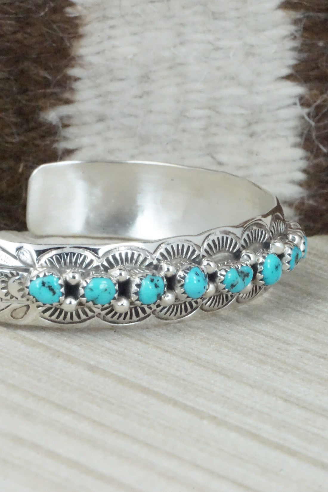 Turquoise & Sterling Silver Bracelet - Grace Silver