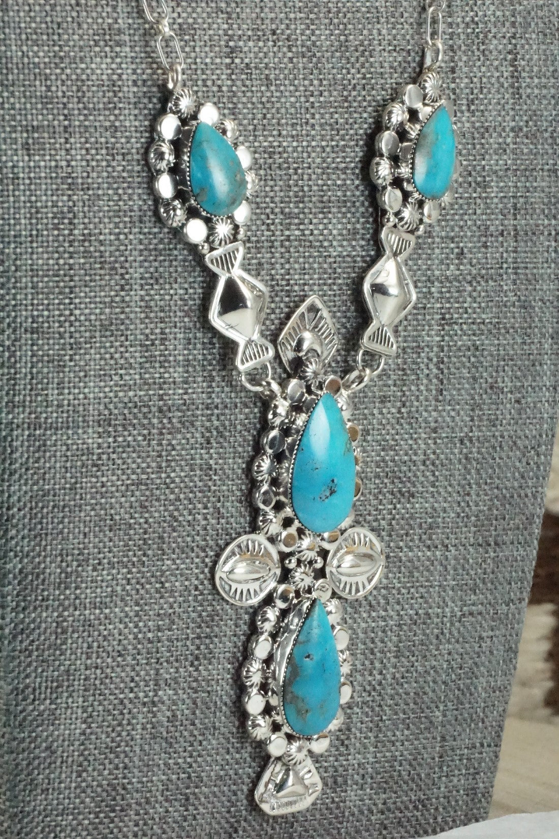 Turquoise & Sterling Silver Necklace - Loretta Delgarito