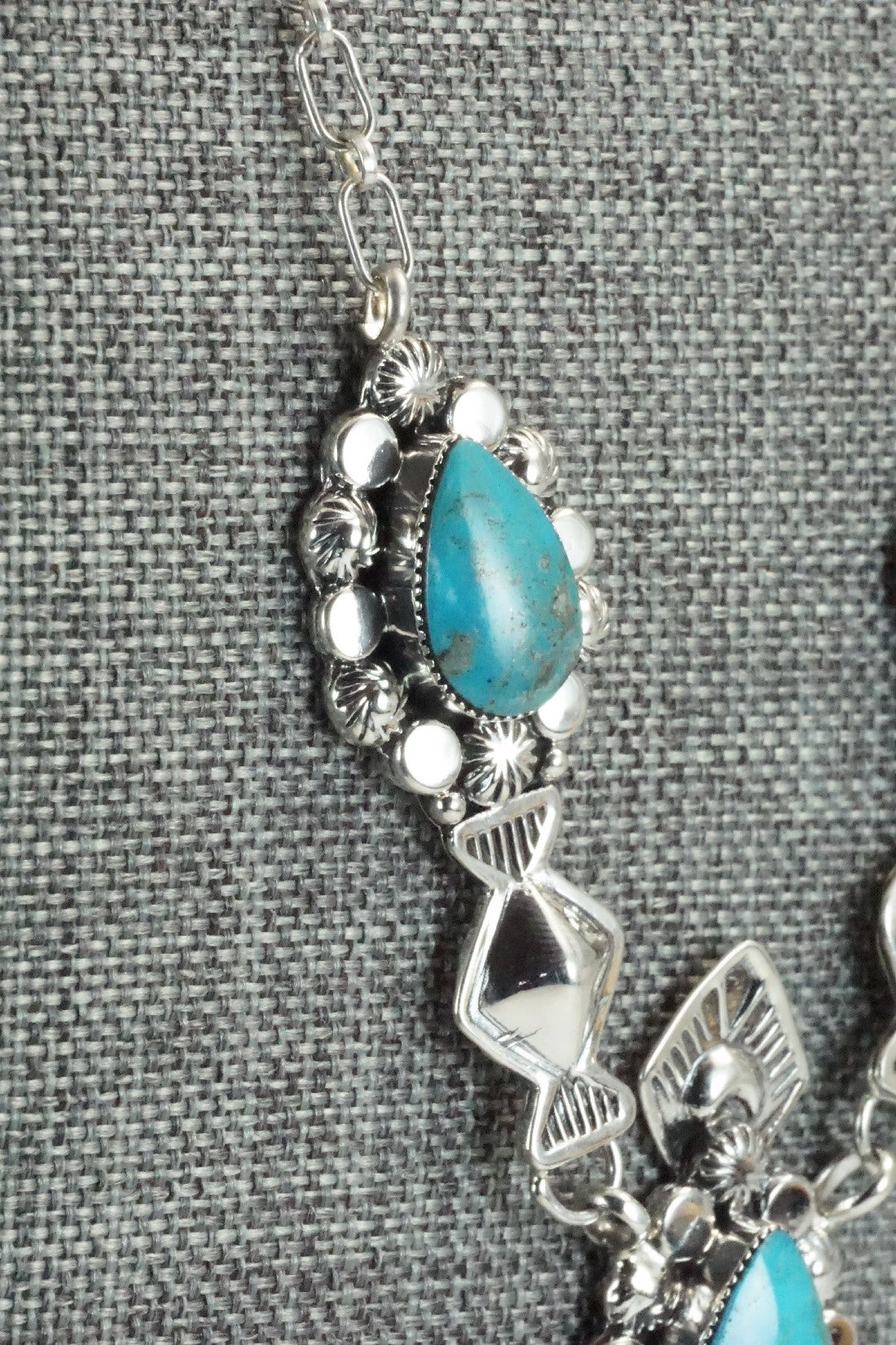 Turquoise & Sterling Silver Necklace - Loretta Delgarito