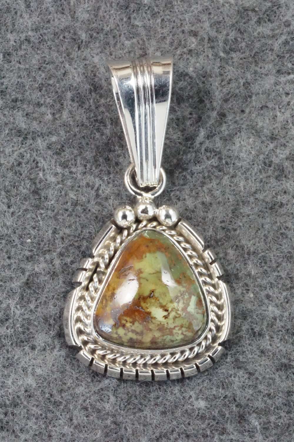 Turquoise & Sterling Silver Pendant - Samuel Yellowhair