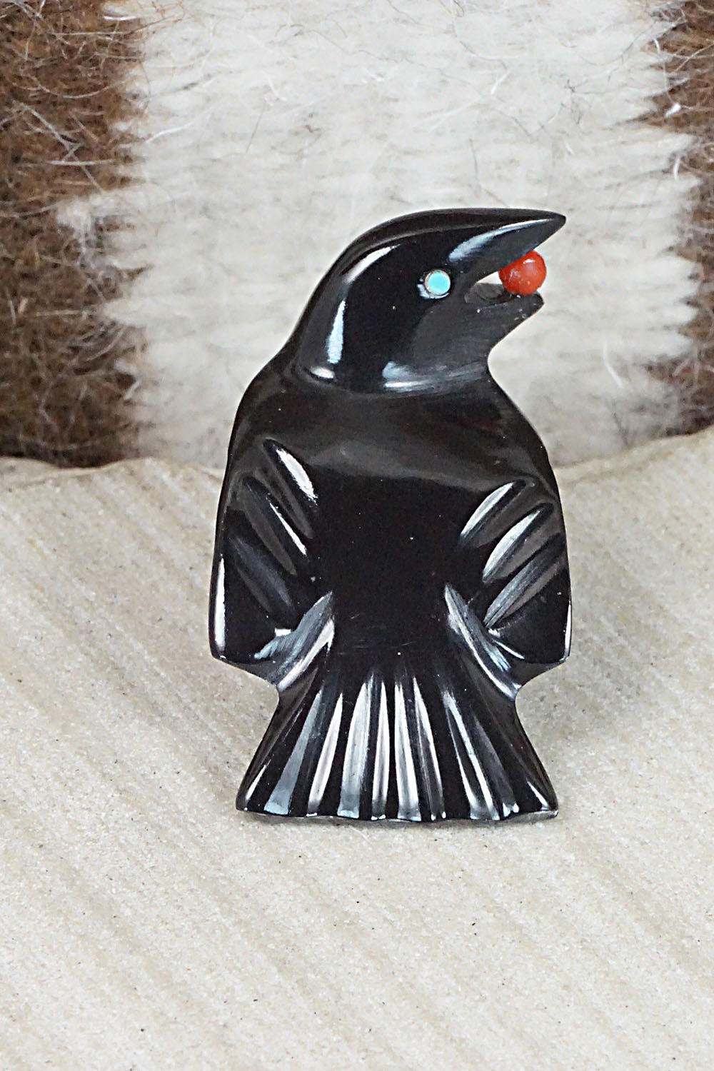 Crow Zuni Fetish Carving - Calvert Bowannie