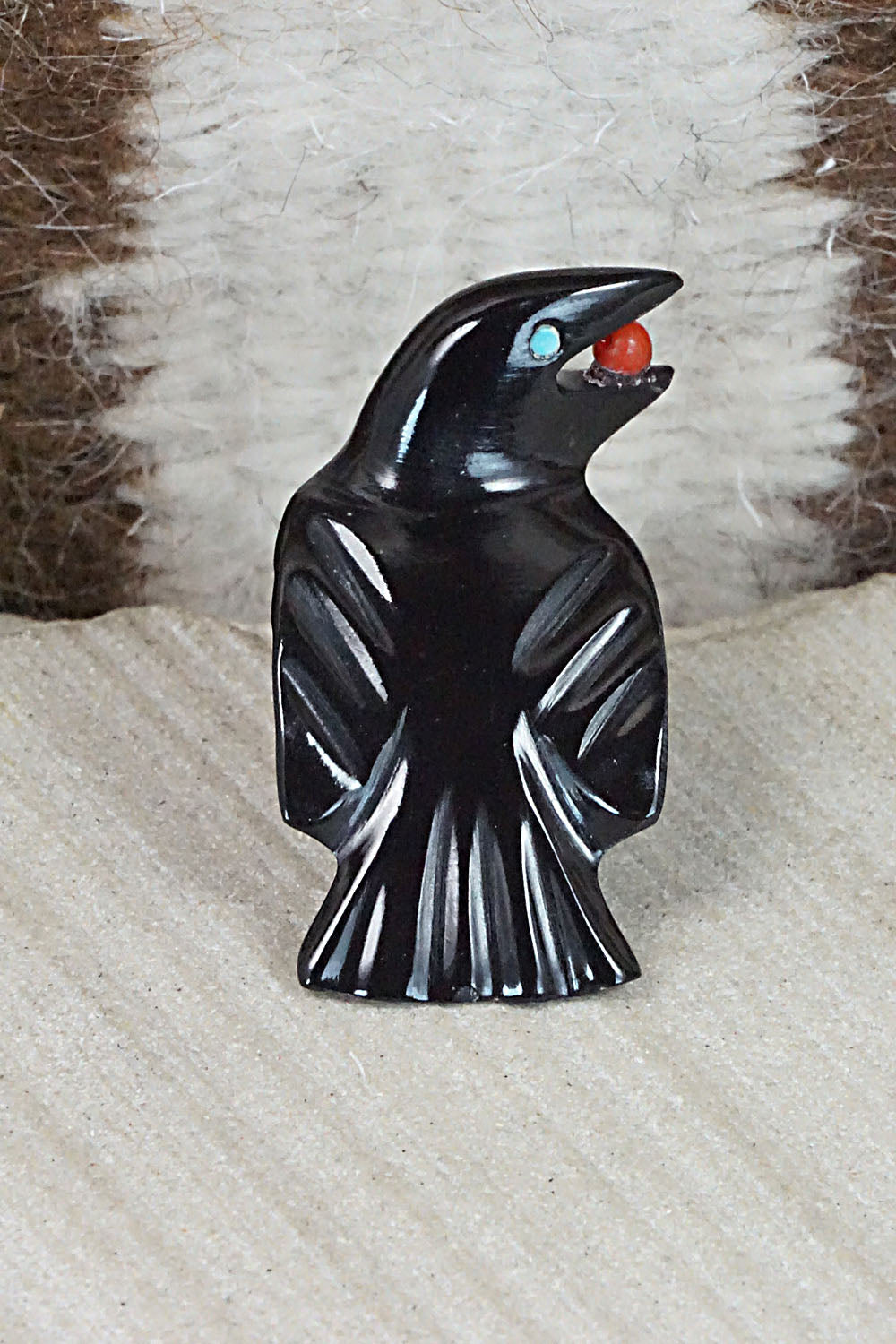 Crow Zuni Fetish Carving - Calvert Bowannie
