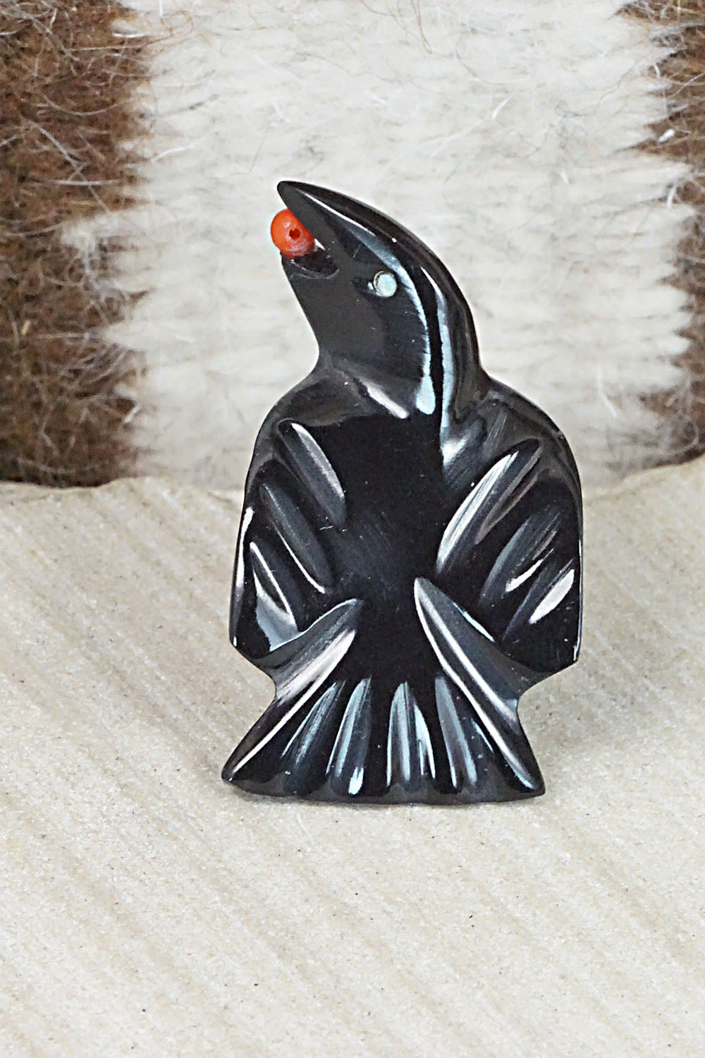 Crow Zuni Fetish Carving - Calvert Bowannie