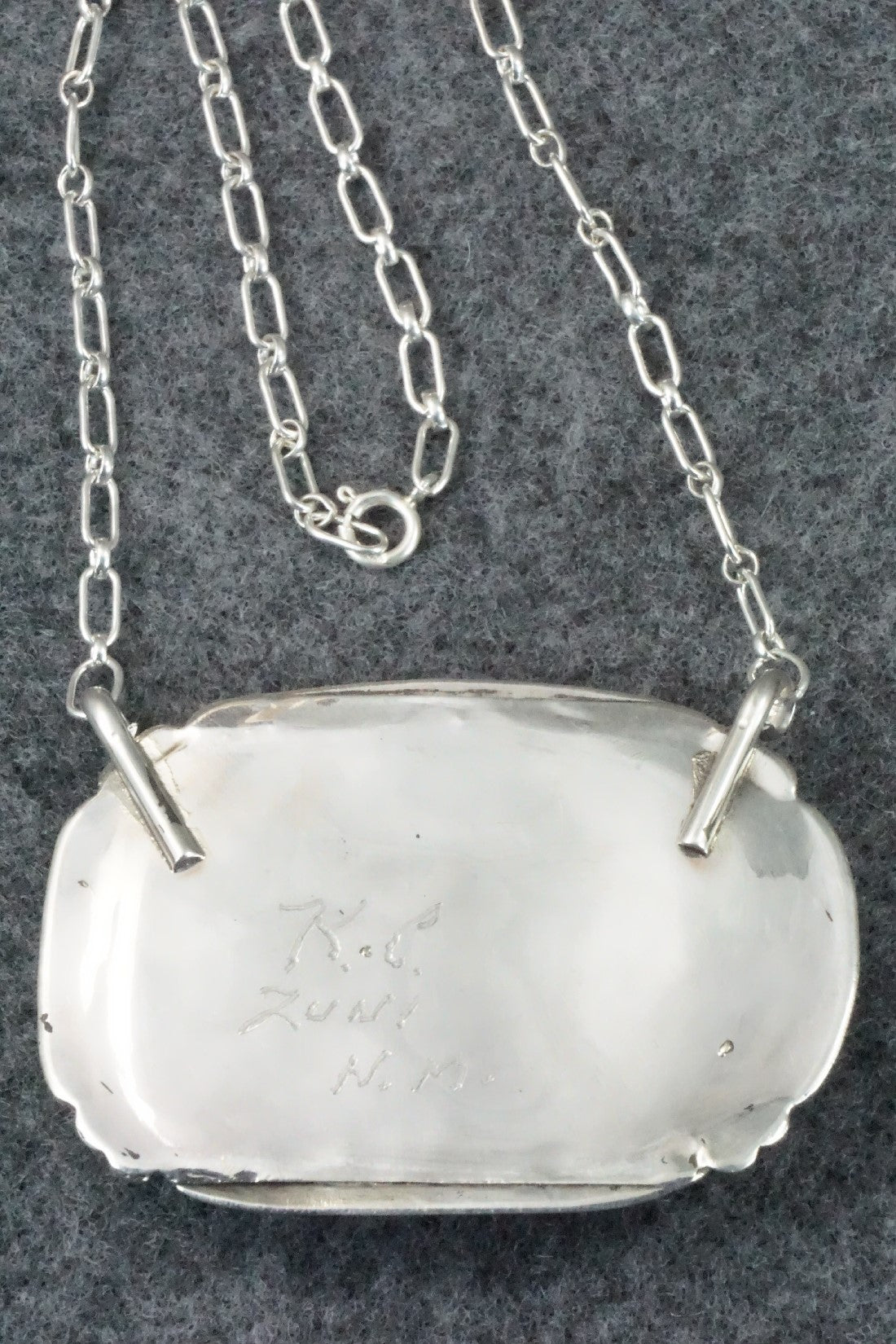 Turquoise & Sterling Silver Necklace - Kenny Calavaza