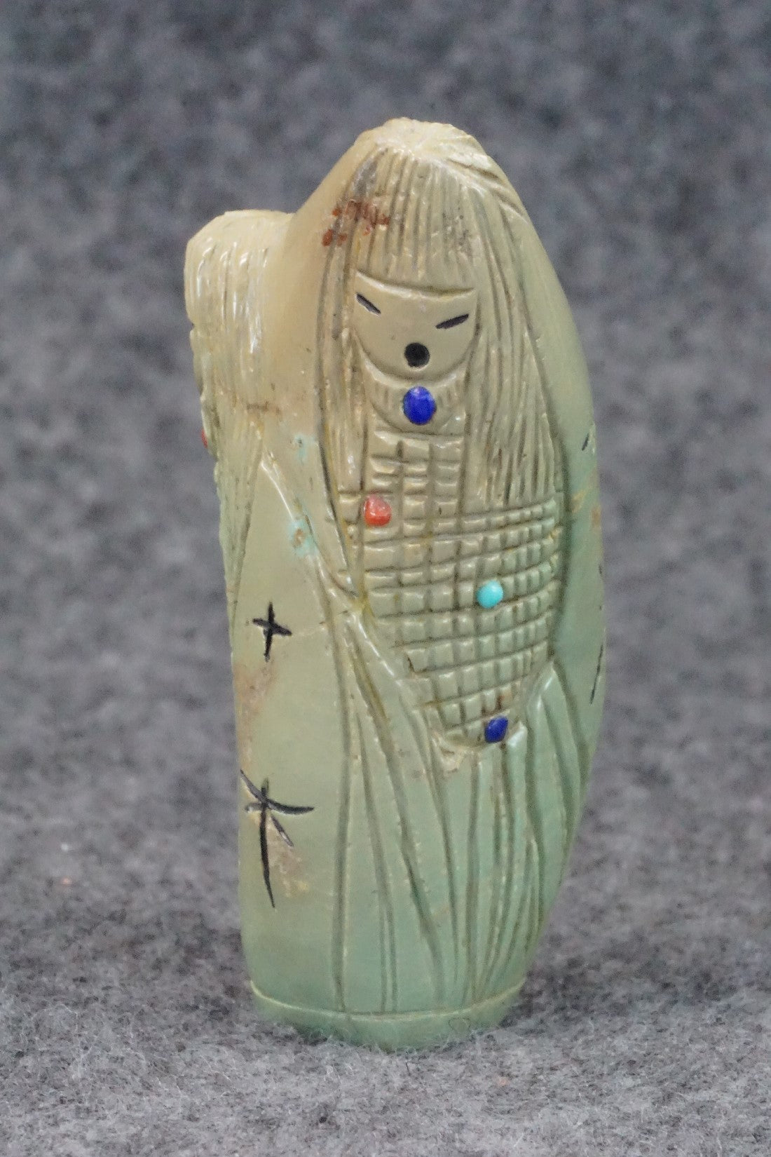 Corn Maiden Zuni Fetish Carving - Sandra Quandelacy