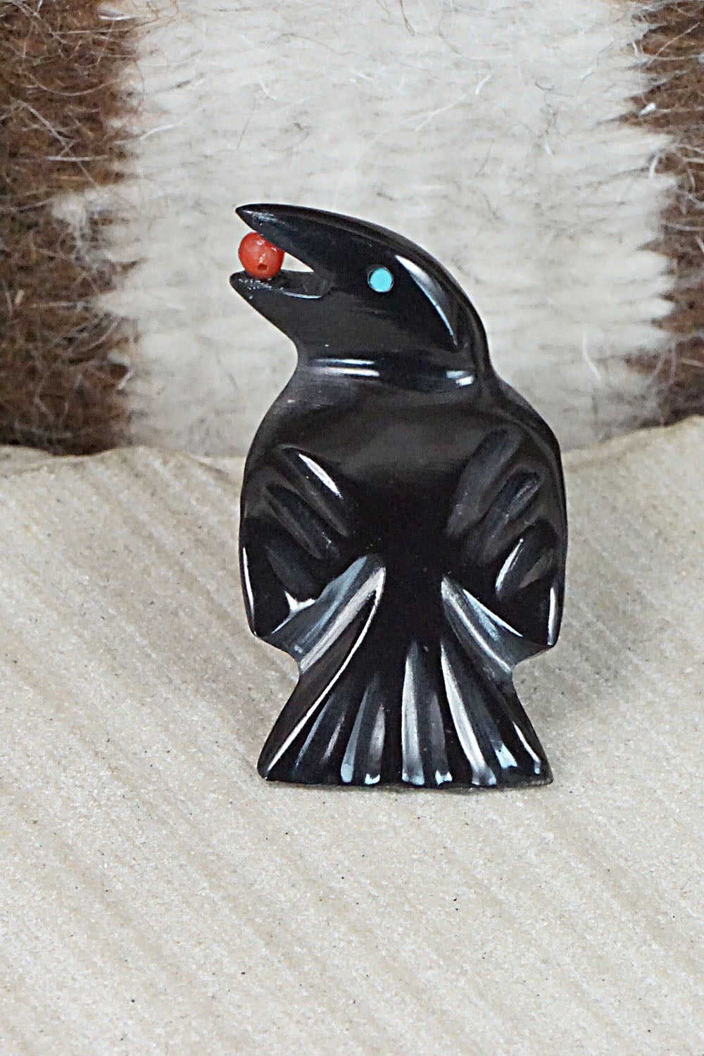 Crow Zuni Fetish Carving - Calvert Bowannie