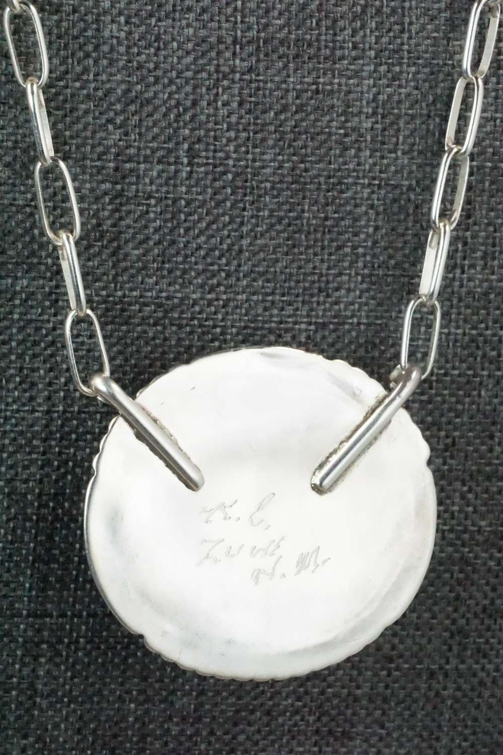 White Buffalo and Sterling Silver Necklace - Kenny Calavaza