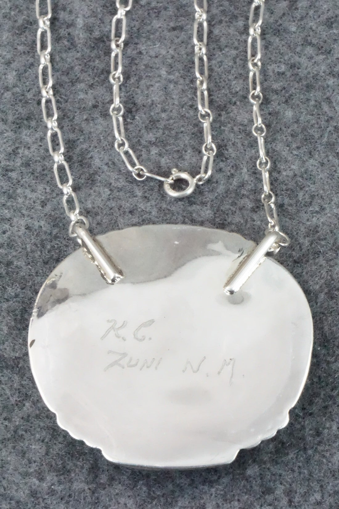 Turquoise & Sterling Silver Necklace - Kenny Calavaza