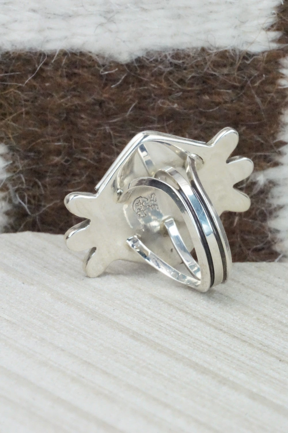Turquoise & Sterling Silver Ring - Bobby Platero - Size 9