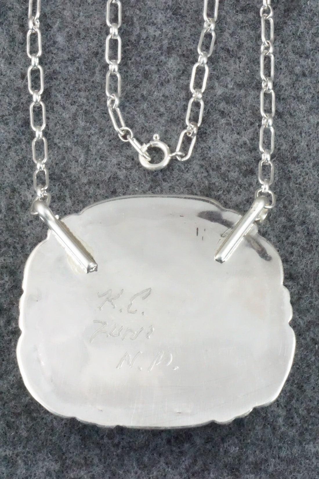 Turquoise & Sterling Silver Necklace - Kenny Calavaza