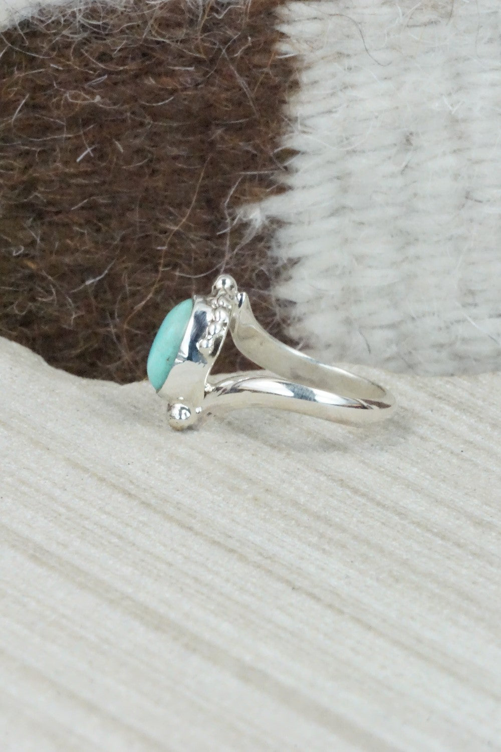 Turquoise & Sterling Silver Ring - Roberta Begay - Size 5