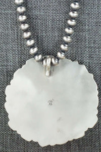 Coral & Sterling Silver Pearl Necklace - Raymond Delgarito