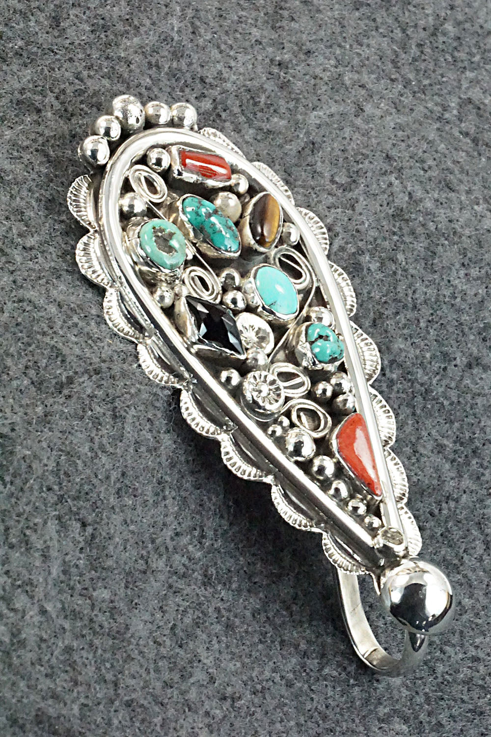 Multi Stone and Sterling Silver Pendant - Delbert Arviso