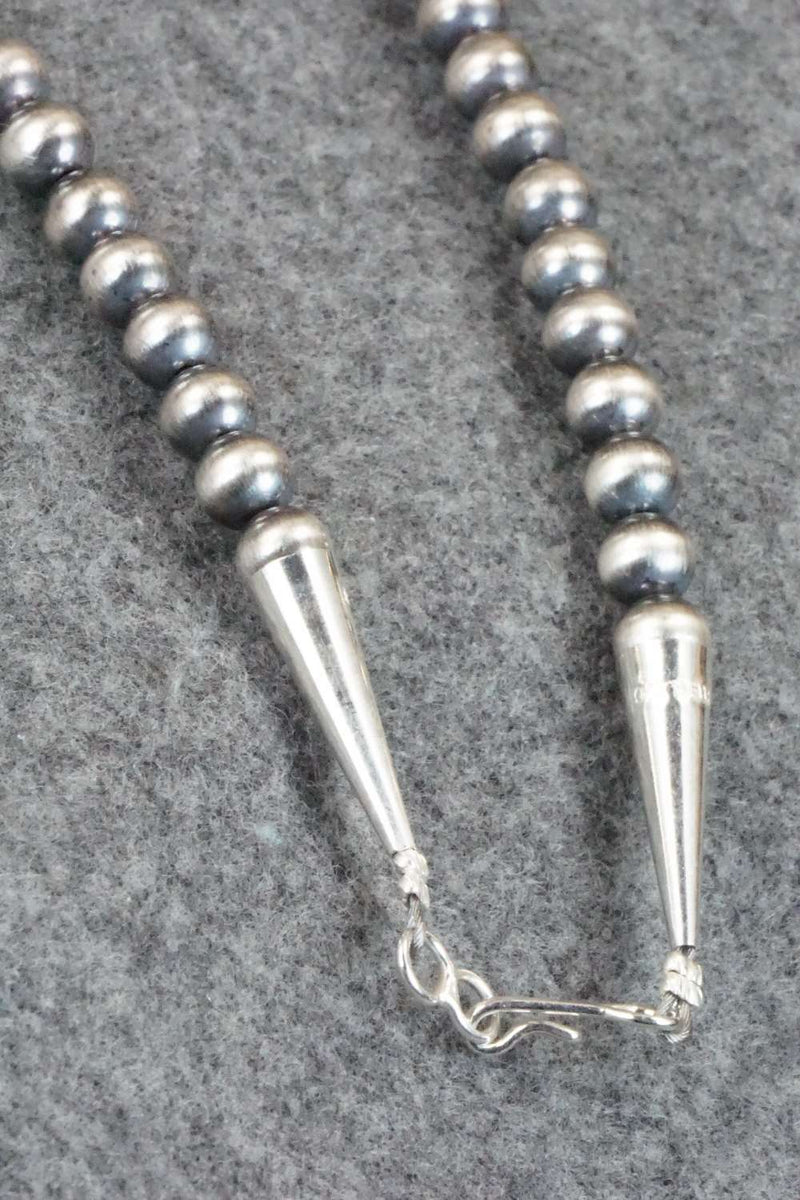 Coral & Sterling Silver Pearl Necklace - Raymond Delgarito