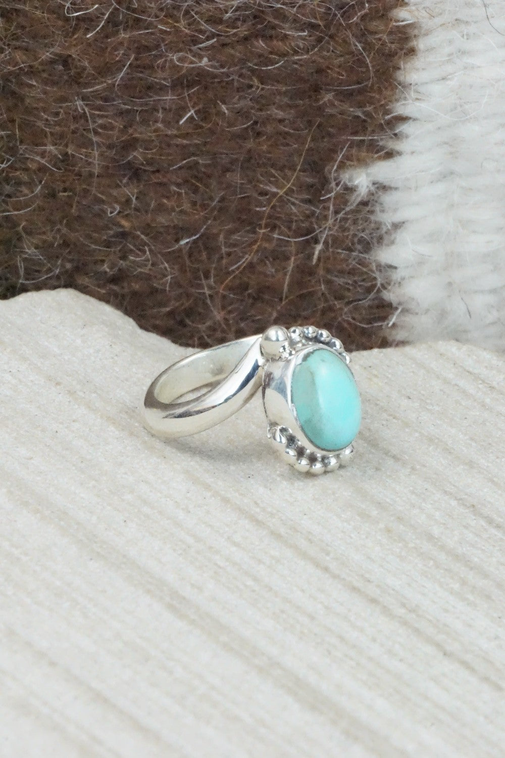 Turquoise & Sterling Silver Ring - Roberta Begay - Size 5