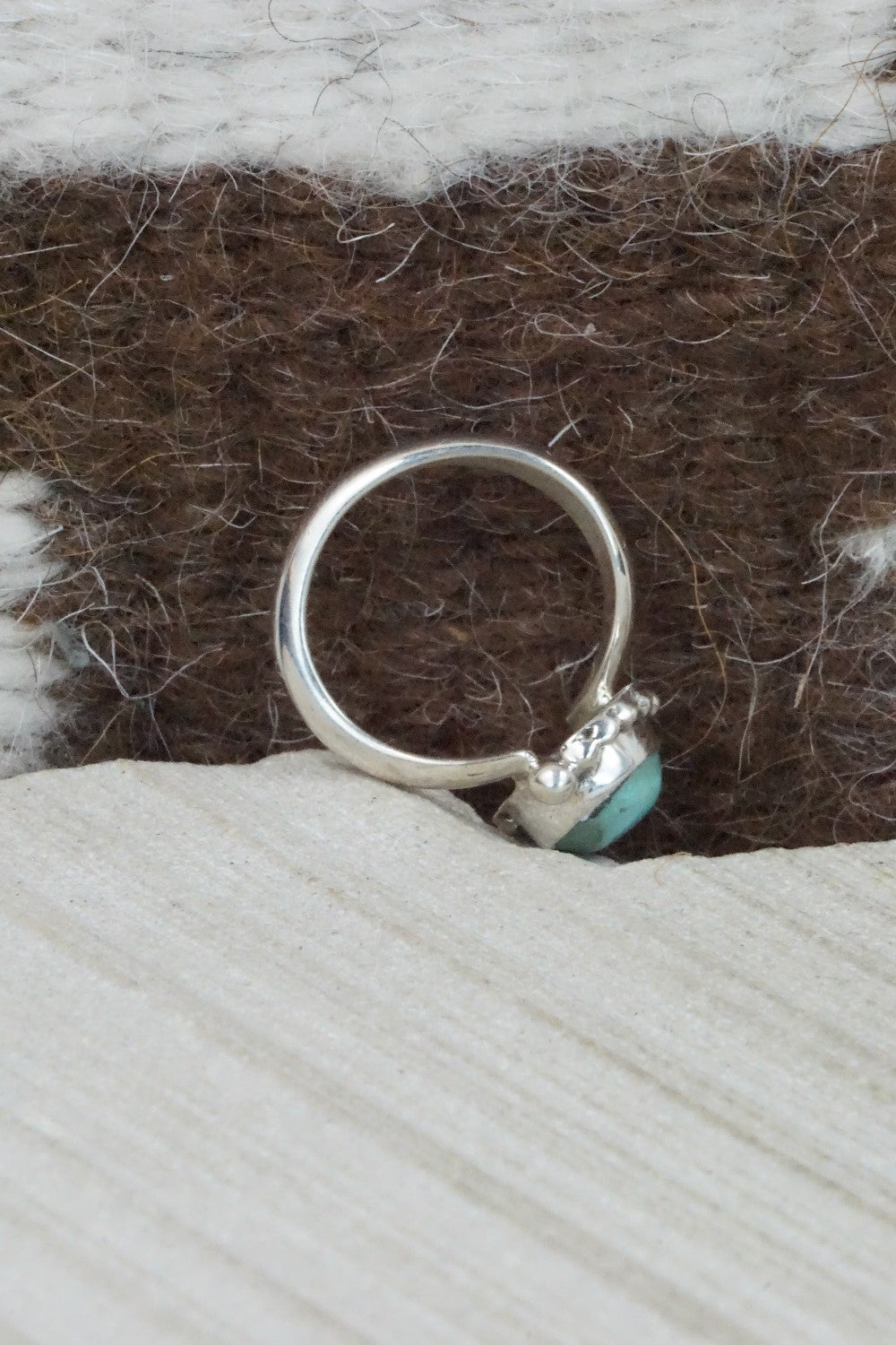 Turquoise & Sterling Silver Ring - Roberta Begay - Size 5