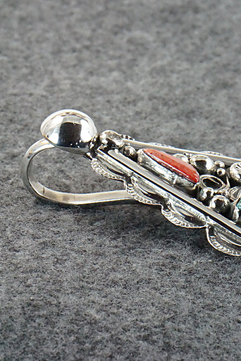 Multi Stone and Sterling Silver Pendant - Delbert Arviso
