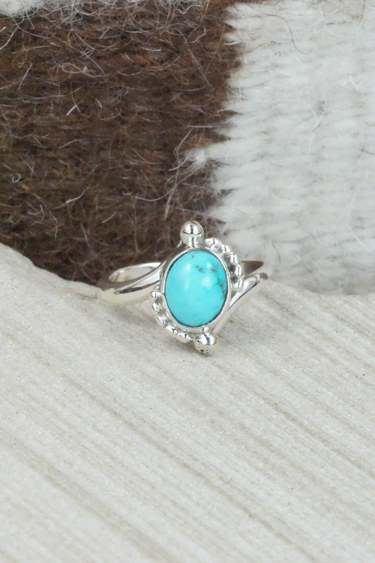 Turquoise & Sterling Silver Ring - Roberta Begay - Size 7