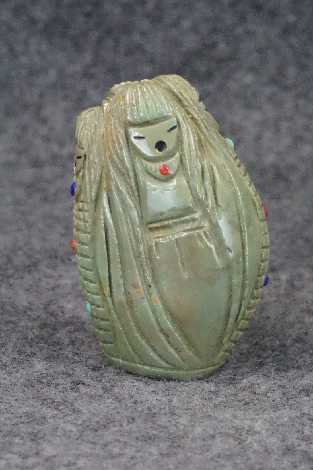Corn Maiden Zuni Fetish Carving - Sandra Quandelacy
