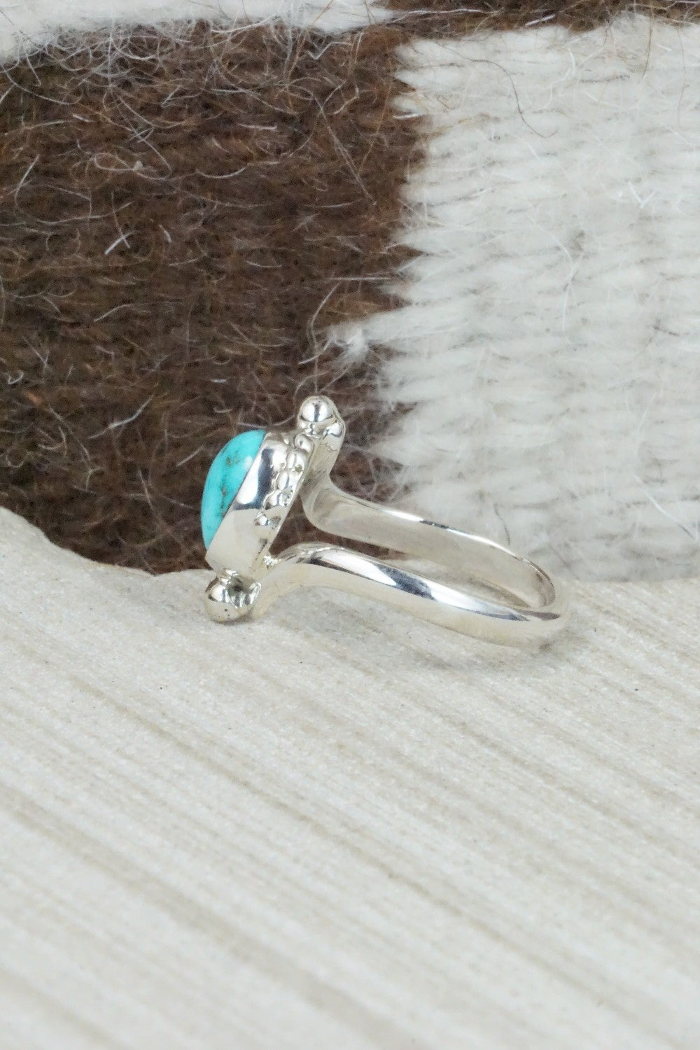 Turquoise & Sterling Silver Ring - Roberta Begay - Size 7