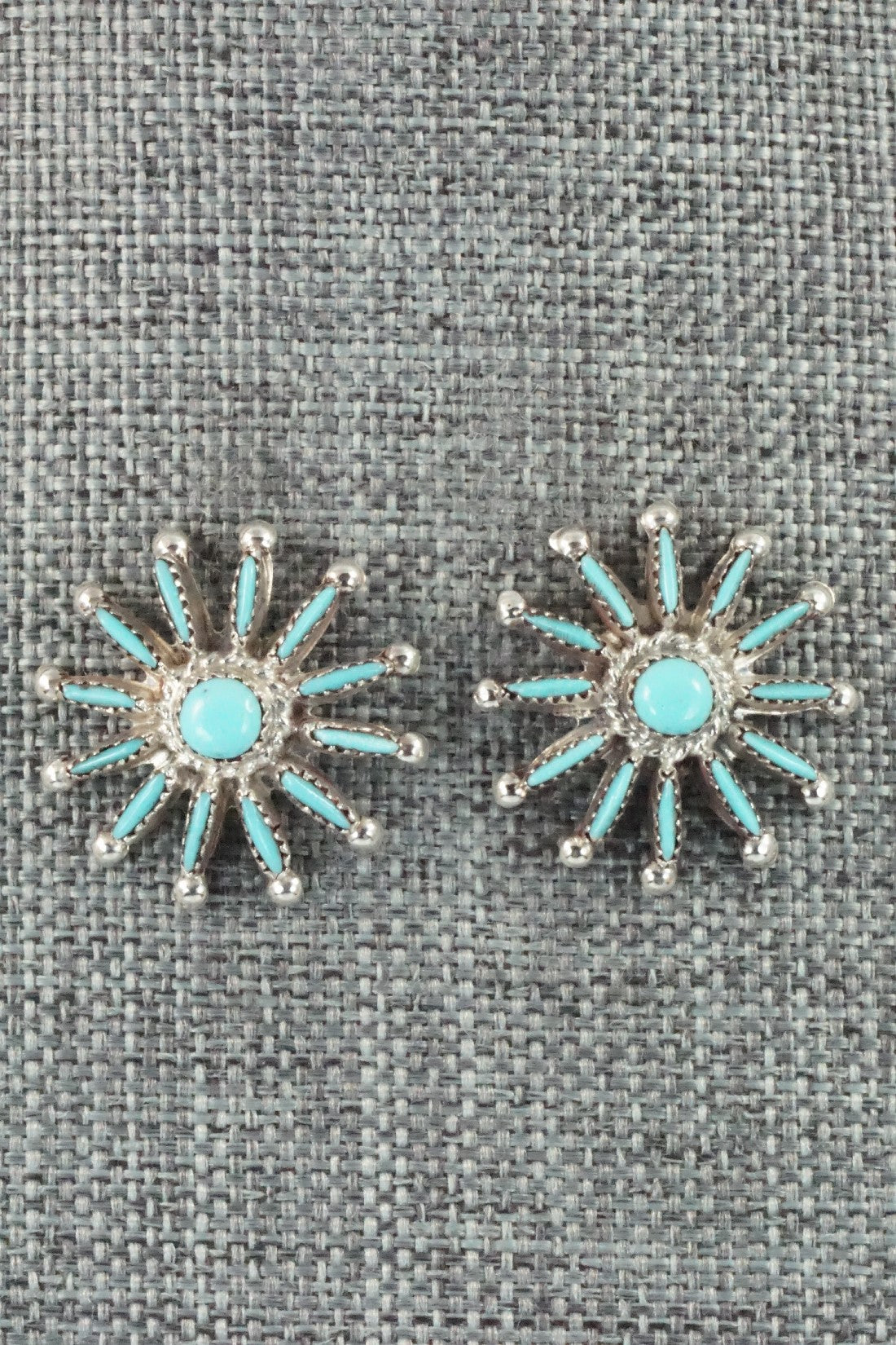 Turquoise & Sterling Silver Earrings - Rena Cachina