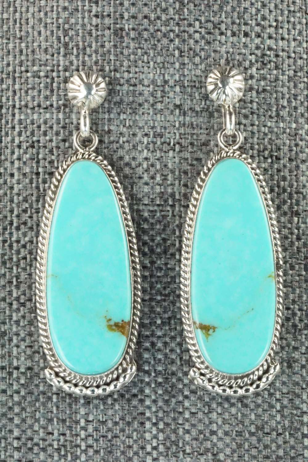 Turquoise & Sterling Silver Squash Blossom Set - Tom Lewis